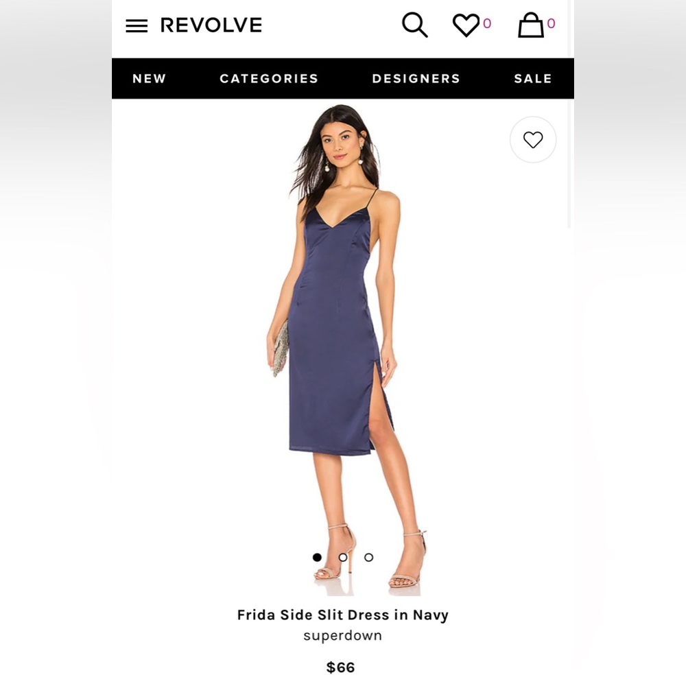Revolve Super down side slit dress in Navy